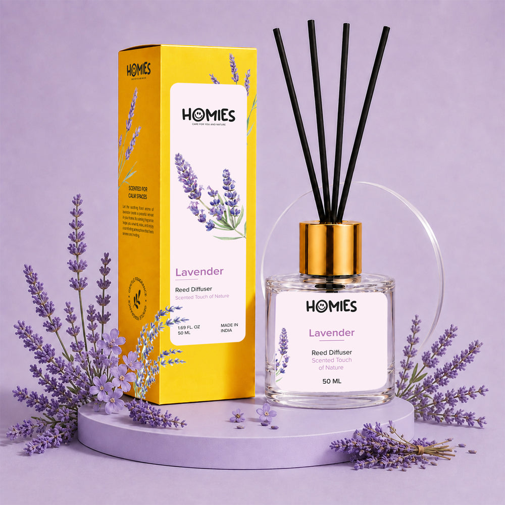 Glass Reed Oil Diffuser Set – Lavender Fragrance