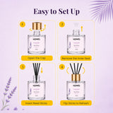Glass Reed Oil Diffuser Set – Lavender Fragrance