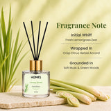 Glass Reed Oil Diffuser Set – Lemongrass Fragrance