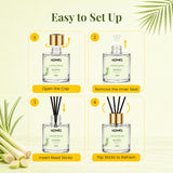 Glass Reed Oil Diffuser Set – Lemongrass Fragrance