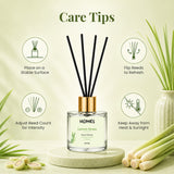 Glass Reed Oil Diffuser Set – Lemongrass Fragrance