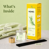 Glass Reed Oil Diffuser Set – Lemongrass Fragrance