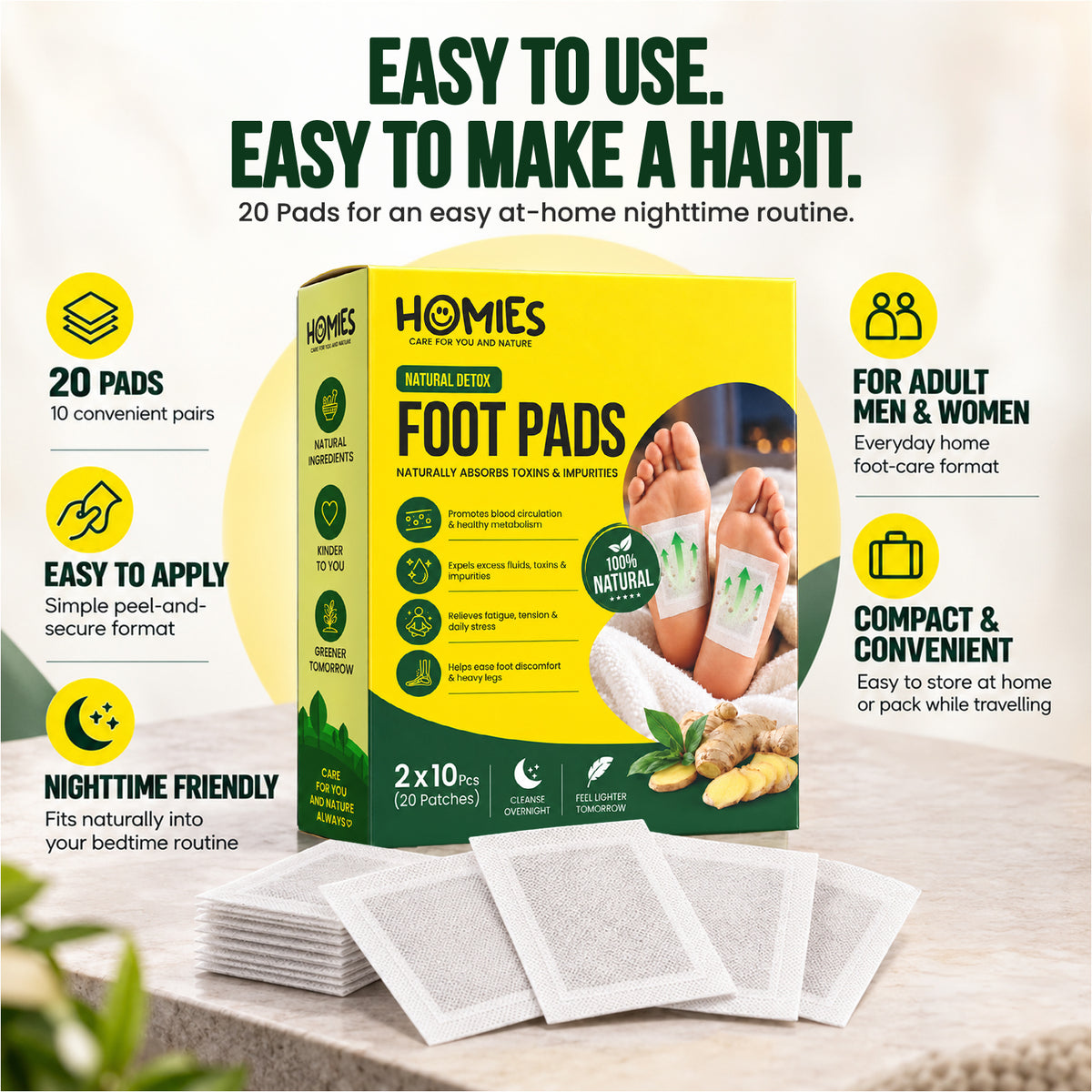 Homies Foot Pads – Pack of 20