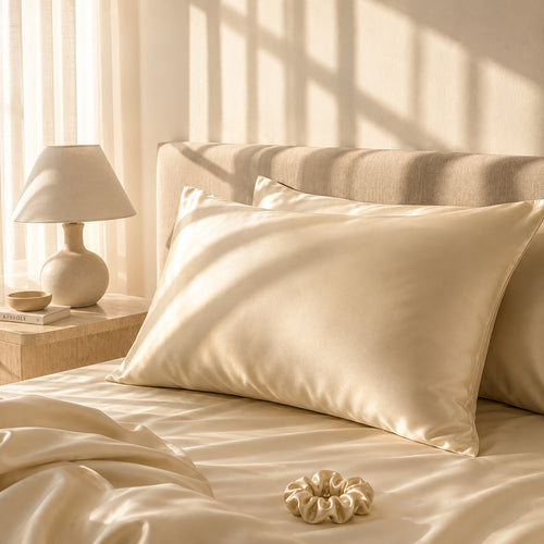 Satin Pillow Cover Set and Scrunchie